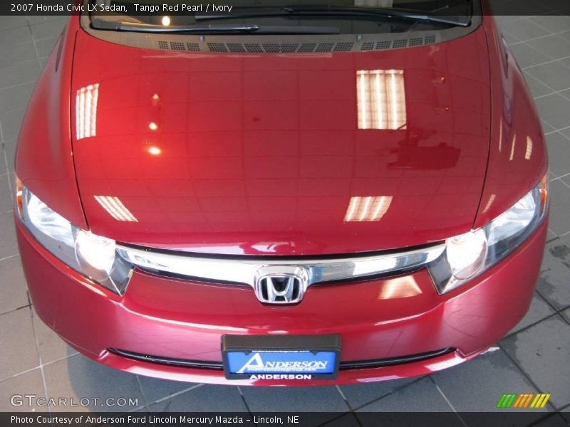 Tango Red Pearl / Ivory 2007 Honda Civic LX Sedan