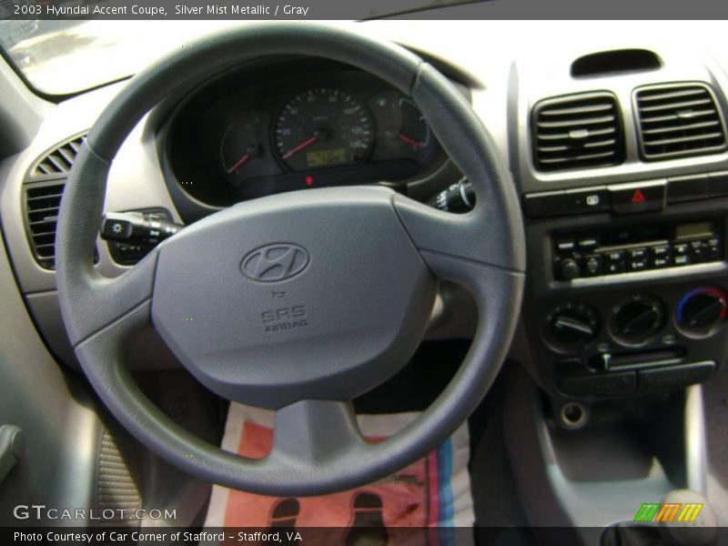 Silver Mist Metallic / Gray 2003 Hyundai Accent Coupe