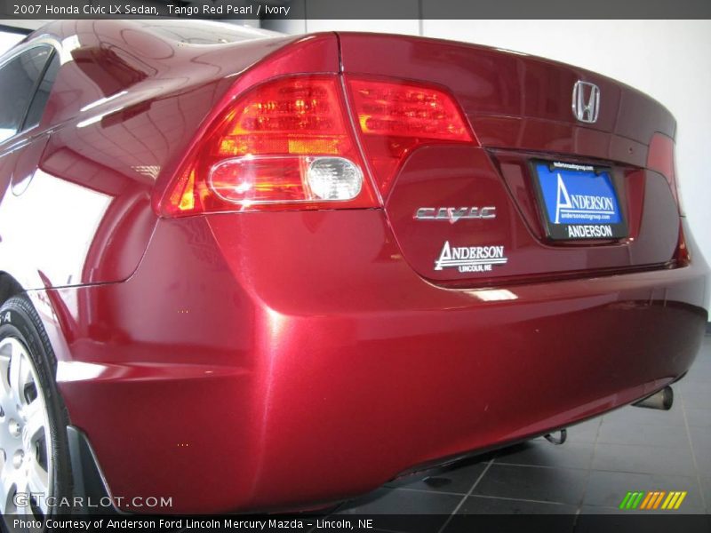 Tango Red Pearl / Ivory 2007 Honda Civic LX Sedan