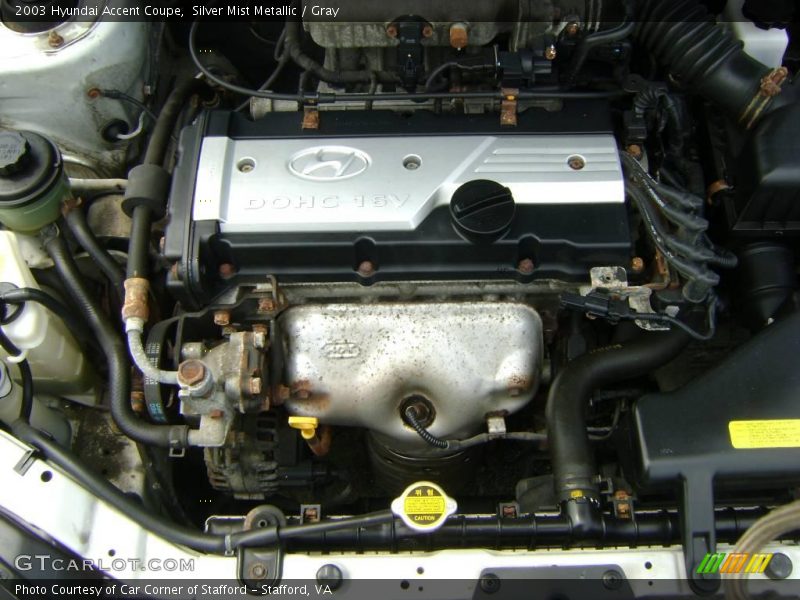 Silver Mist Metallic / Gray 2003 Hyundai Accent Coupe