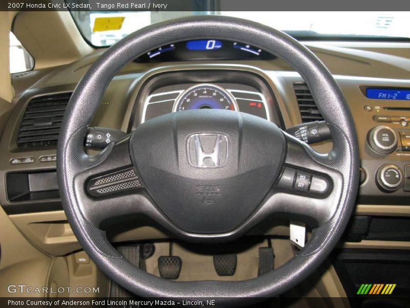 Tango Red Pearl / Ivory 2007 Honda Civic LX Sedan