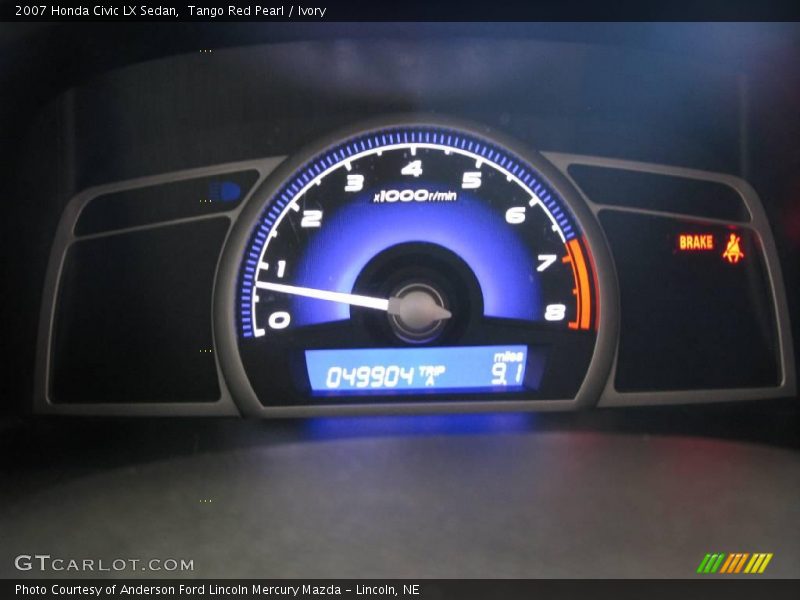 Tango Red Pearl / Ivory 2007 Honda Civic LX Sedan