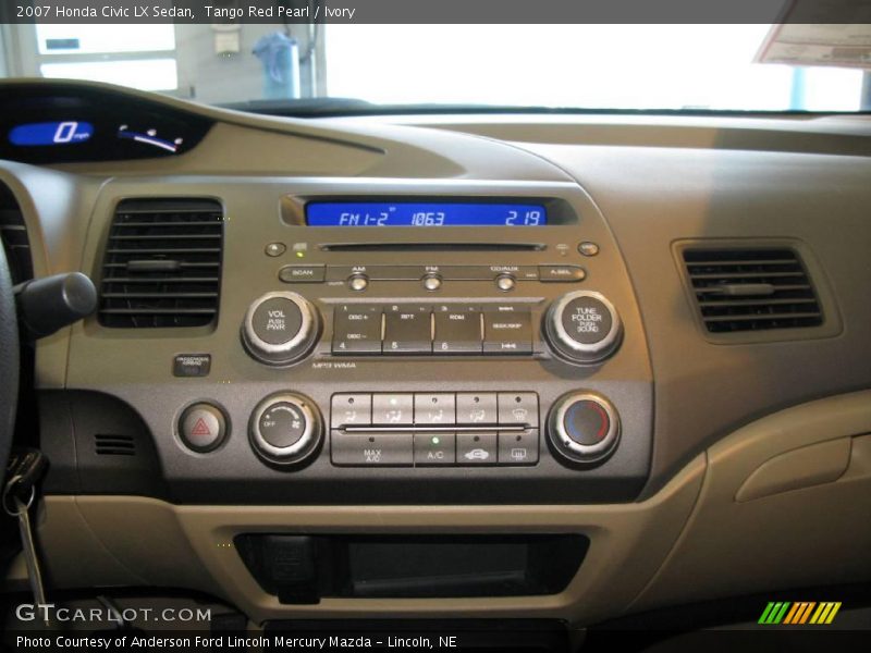 Tango Red Pearl / Ivory 2007 Honda Civic LX Sedan