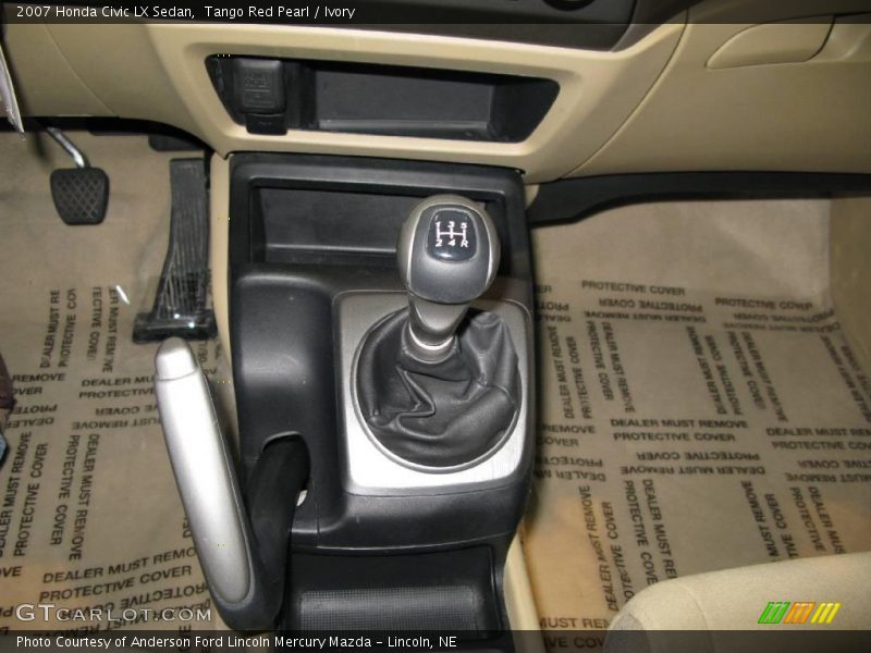 Tango Red Pearl / Ivory 2007 Honda Civic LX Sedan