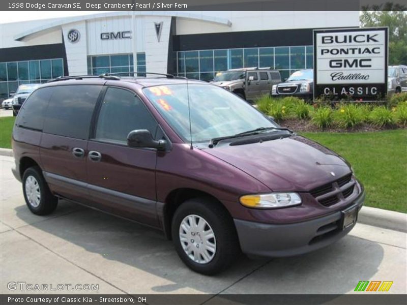 Deep Cranberry Pearl / Silver Fern 1998 Dodge Caravan SE