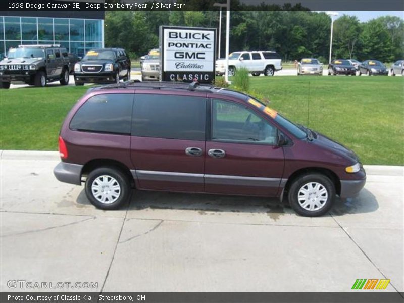 Deep Cranberry Pearl / Silver Fern 1998 Dodge Caravan SE