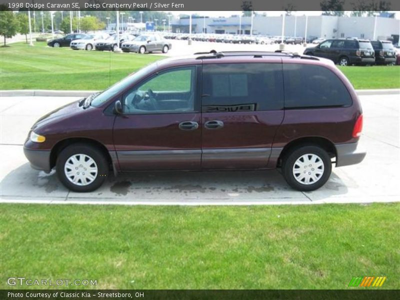 Deep Cranberry Pearl / Silver Fern 1998 Dodge Caravan SE