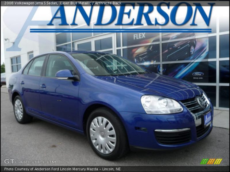 Laser Blue Metallic / Anthracite Black 2008 Volkswagen Jetta S Sedan