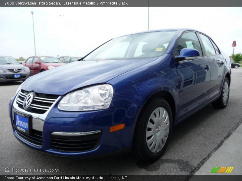 Laser Blue Metallic / Anthracite Black 2008 Volkswagen Jetta S Sedan