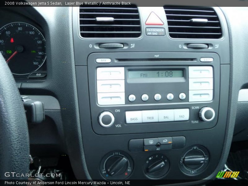 Laser Blue Metallic / Anthracite Black 2008 Volkswagen Jetta S Sedan