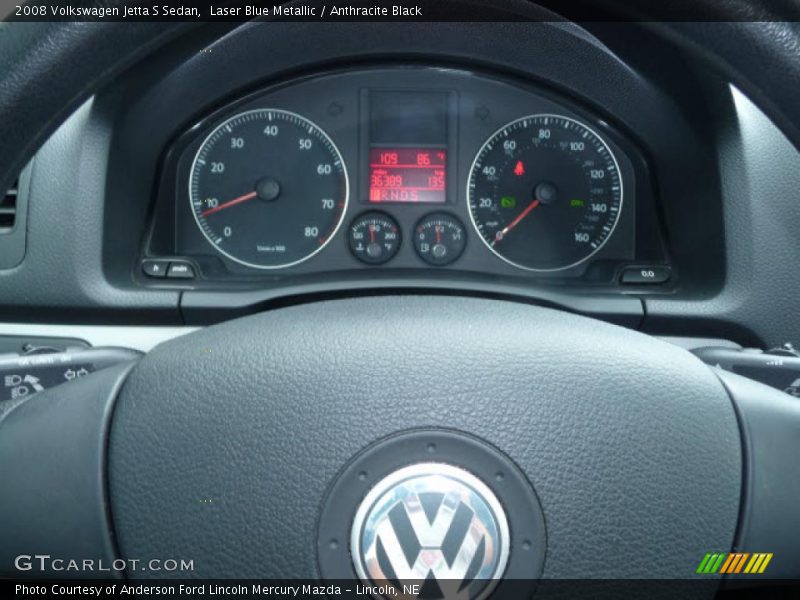 Laser Blue Metallic / Anthracite Black 2008 Volkswagen Jetta S Sedan