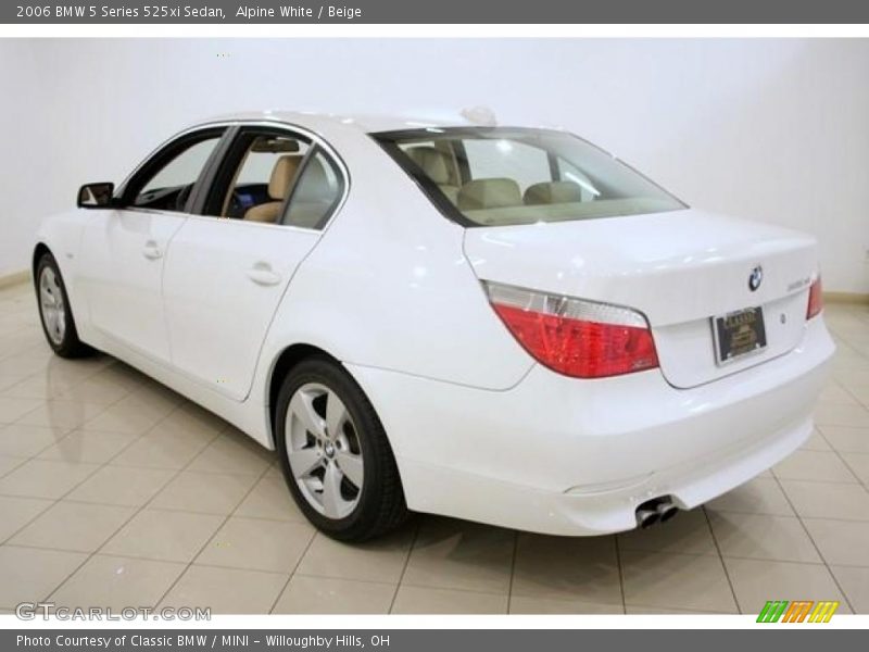 Alpine White / Beige 2006 BMW 5 Series 525xi Sedan