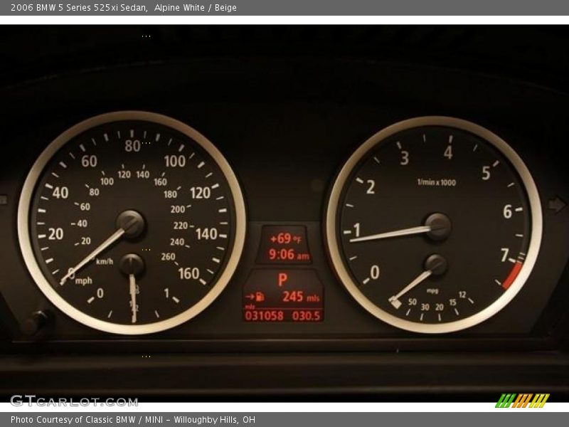 Alpine White / Beige 2006 BMW 5 Series 525xi Sedan