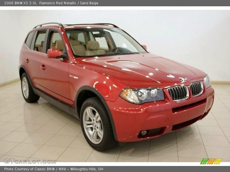 Flamenco Red Metallic / Sand Beige 2006 BMW X3 3.0i