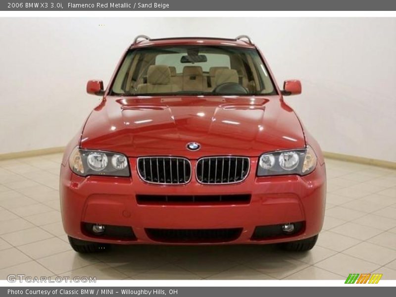 Flamenco Red Metallic / Sand Beige 2006 BMW X3 3.0i