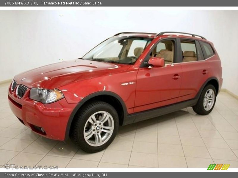 Flamenco Red Metallic / Sand Beige 2006 BMW X3 3.0i