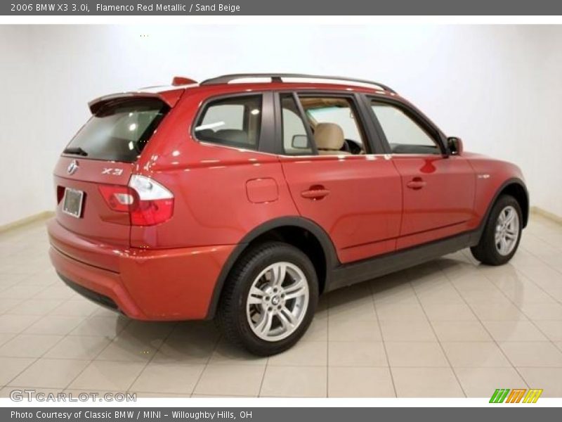 Flamenco Red Metallic / Sand Beige 2006 BMW X3 3.0i