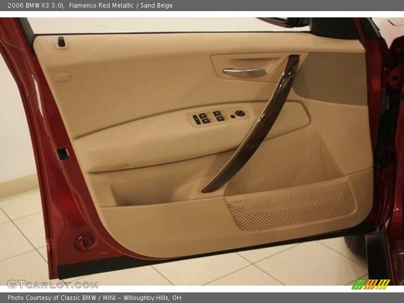 Flamenco Red Metallic / Sand Beige 2006 BMW X3 3.0i