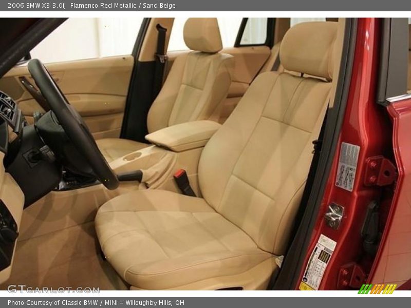 Flamenco Red Metallic / Sand Beige 2006 BMW X3 3.0i