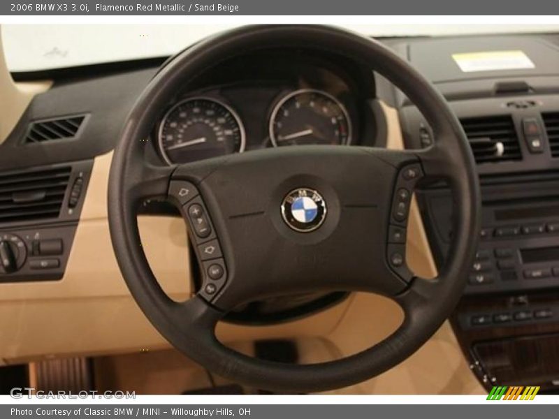 Flamenco Red Metallic / Sand Beige 2006 BMW X3 3.0i
