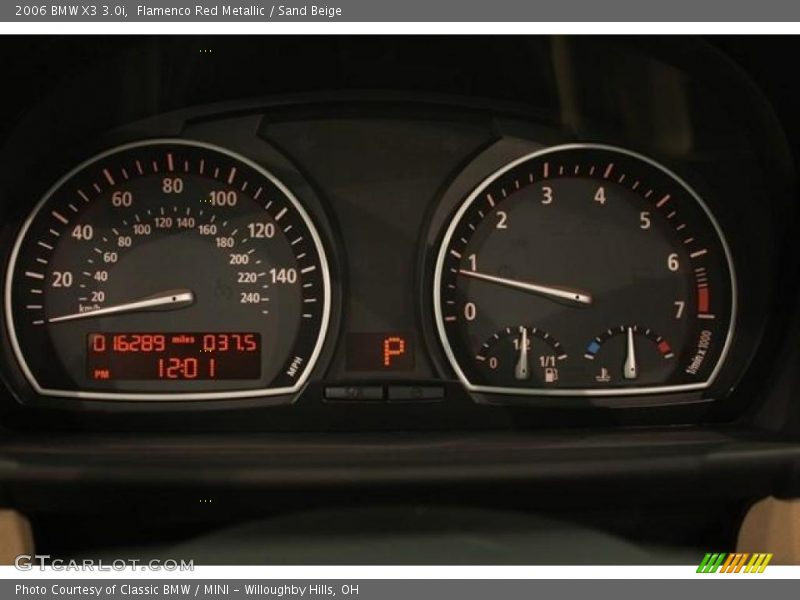 Flamenco Red Metallic / Sand Beige 2006 BMW X3 3.0i