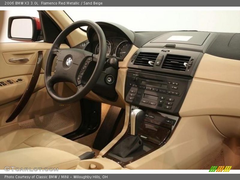 Flamenco Red Metallic / Sand Beige 2006 BMW X3 3.0i