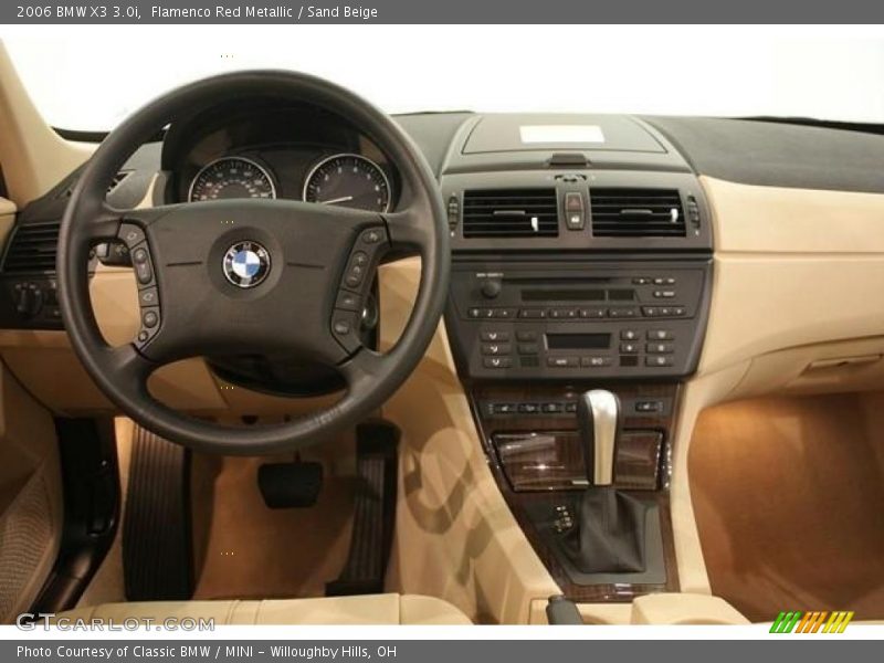 Flamenco Red Metallic / Sand Beige 2006 BMW X3 3.0i