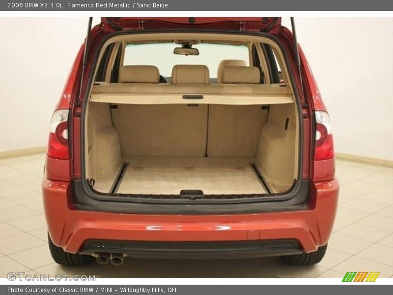 Flamenco Red Metallic / Sand Beige 2006 BMW X3 3.0i