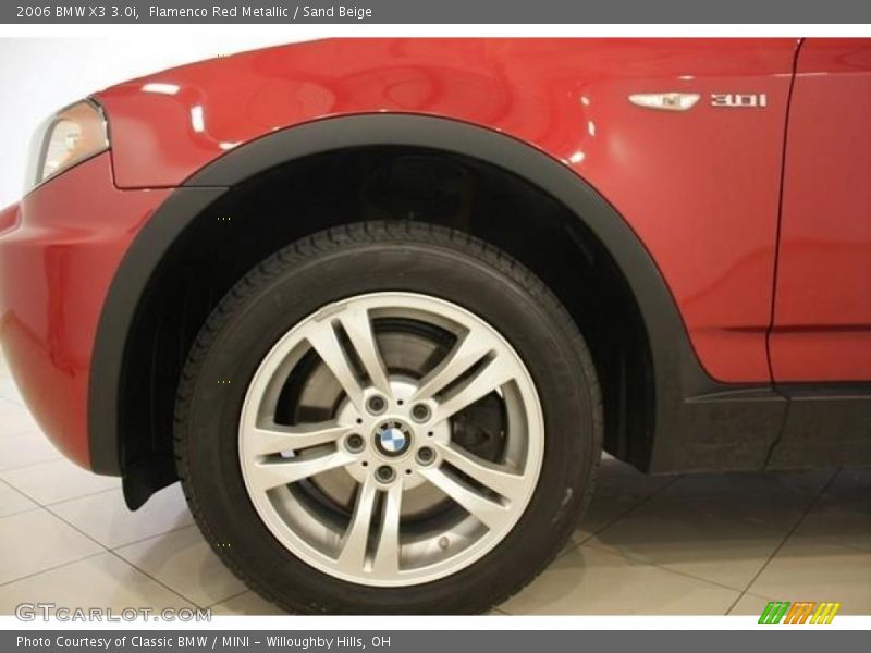 Flamenco Red Metallic / Sand Beige 2006 BMW X3 3.0i