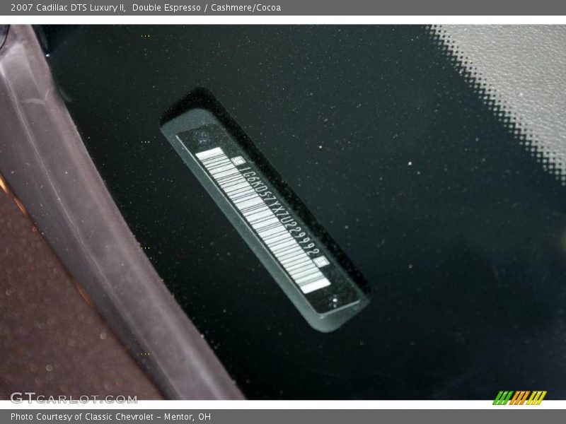 Double Espresso / Cashmere/Cocoa 2007 Cadillac DTS Luxury II