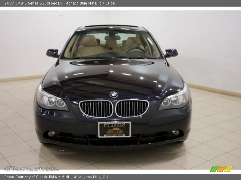 Monaco Blue Metallic / Beige 2007 BMW 5 Series 525xi Sedan