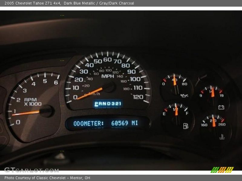 Dark Blue Metallic / Gray/Dark Charcoal 2005 Chevrolet Tahoe Z71 4x4
