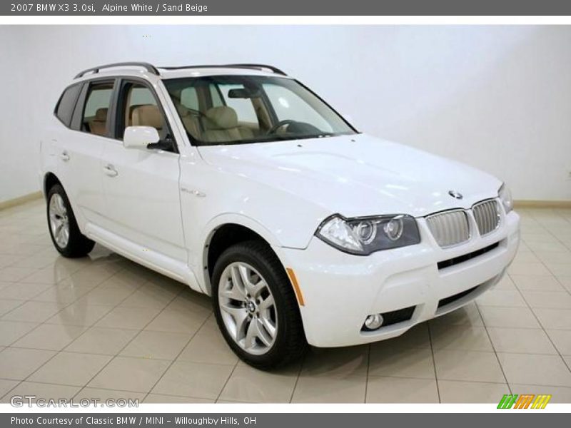 Alpine White / Sand Beige 2007 BMW X3 3.0si