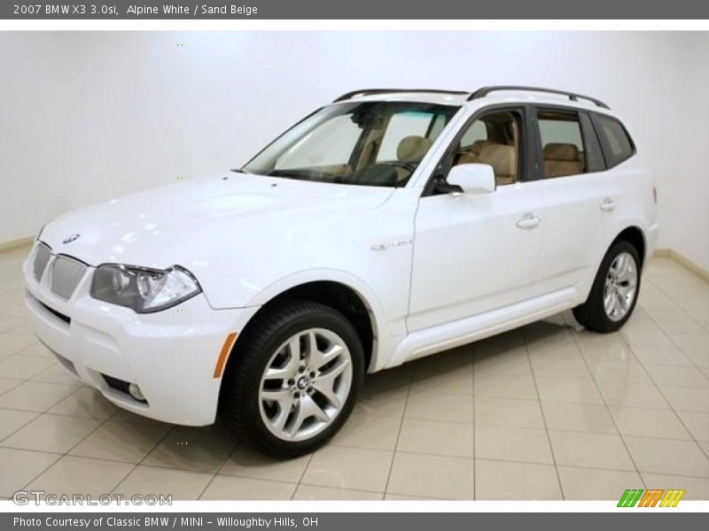 Alpine White / Sand Beige 2007 BMW X3 3.0si