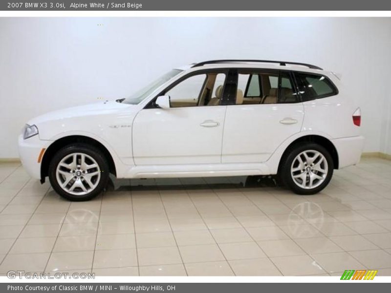 Alpine White / Sand Beige 2007 BMW X3 3.0si