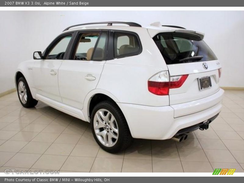 Alpine White / Sand Beige 2007 BMW X3 3.0si