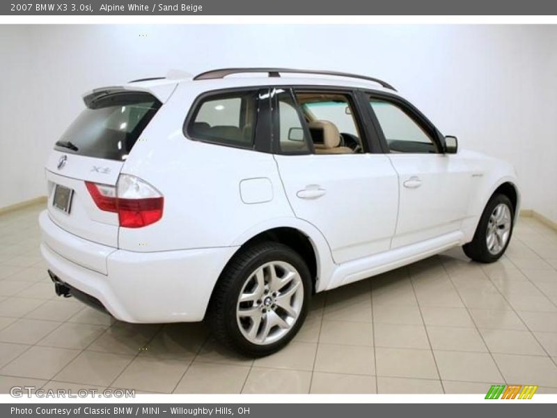 Alpine White / Sand Beige 2007 BMW X3 3.0si