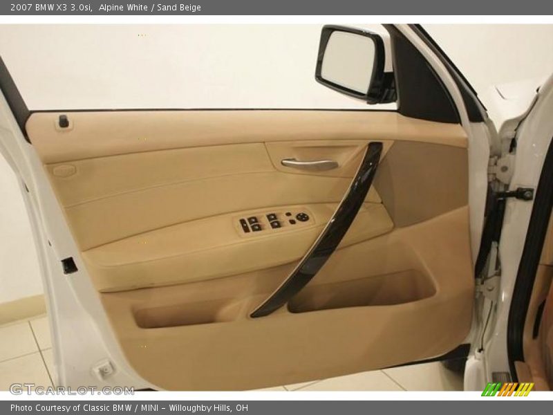 Alpine White / Sand Beige 2007 BMW X3 3.0si