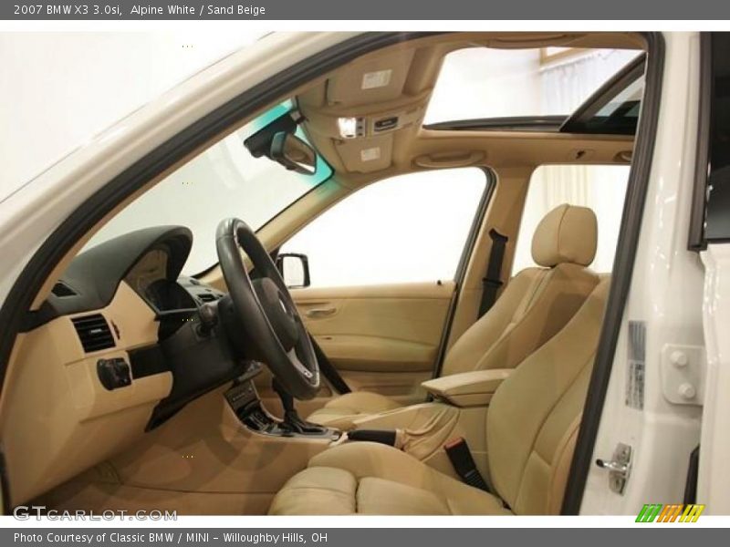 Alpine White / Sand Beige 2007 BMW X3 3.0si