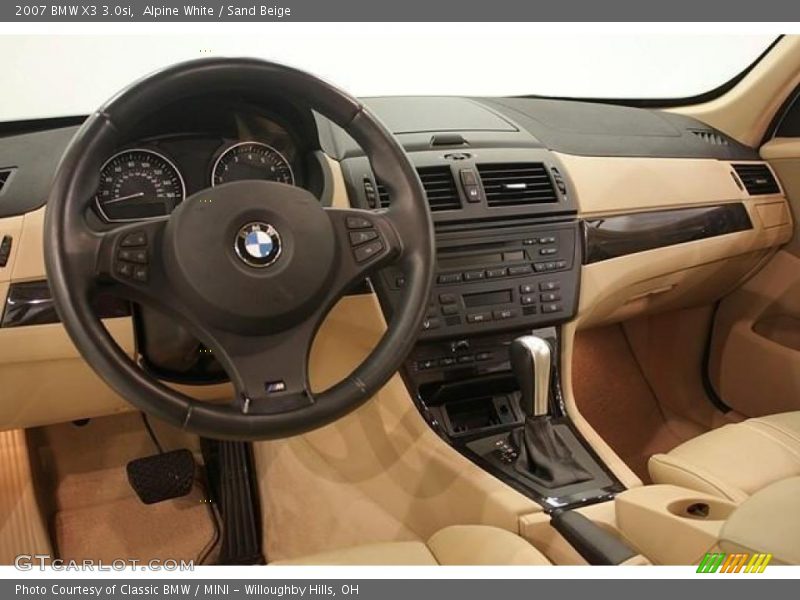 Alpine White / Sand Beige 2007 BMW X3 3.0si