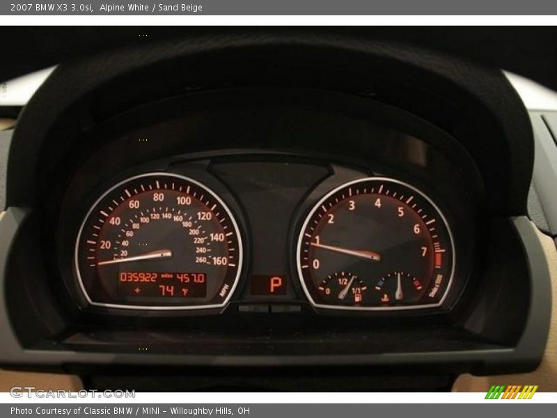 Alpine White / Sand Beige 2007 BMW X3 3.0si