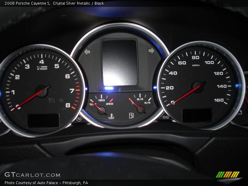 Crystal Silver Metallic / Black 2008 Porsche Cayenne S