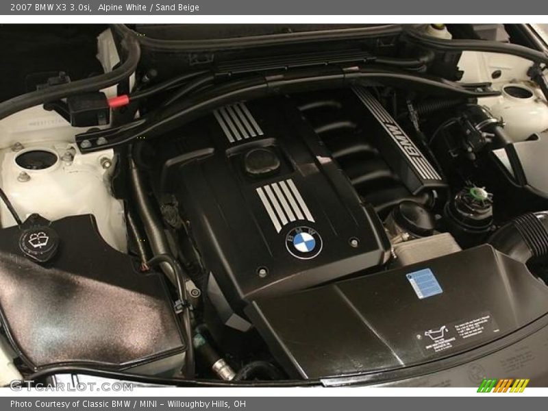 Alpine White / Sand Beige 2007 BMW X3 3.0si