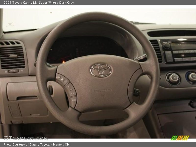 Super White / Dark Gray 2005 Toyota Camry LE