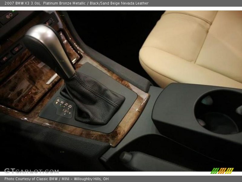 Platinum Bronze Metallic / Black/Sand Beige Nevada Leather 2007 BMW X3 3.0si