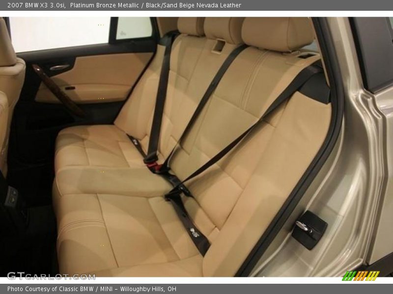 Platinum Bronze Metallic / Black/Sand Beige Nevada Leather 2007 BMW X3 3.0si