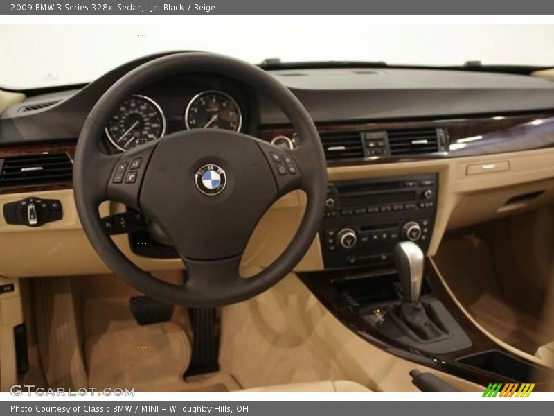 Jet Black / Beige 2009 BMW 3 Series 328xi Sedan
