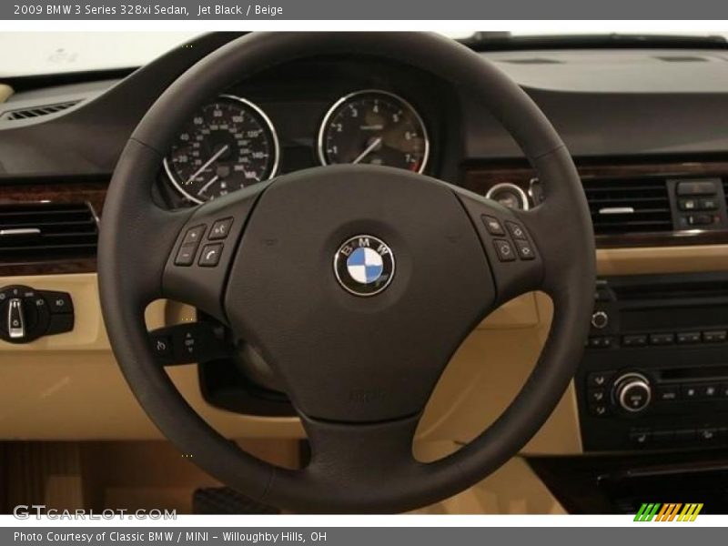 Jet Black / Beige 2009 BMW 3 Series 328xi Sedan