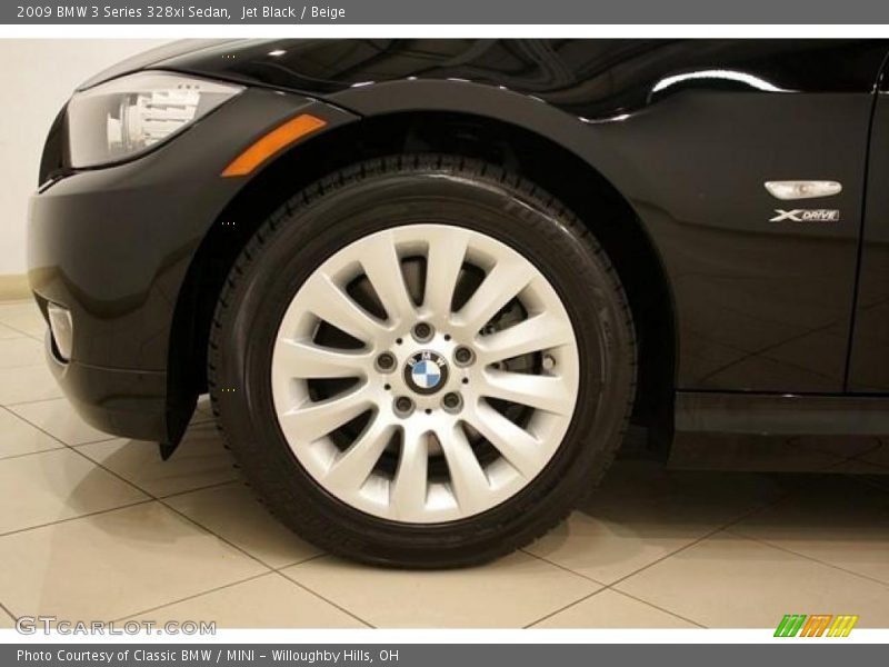 Jet Black / Beige 2009 BMW 3 Series 328xi Sedan