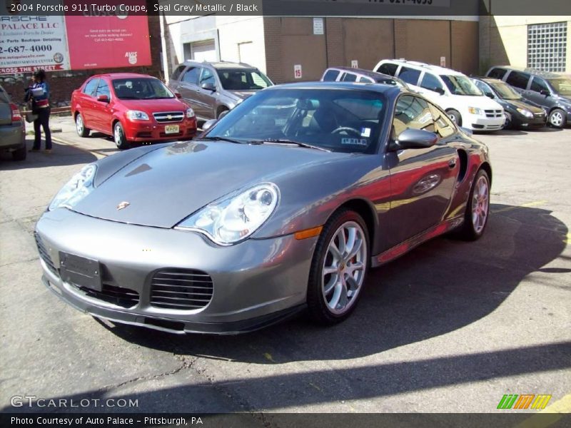 Seal Grey Metallic / Black 2004 Porsche 911 Turbo Coupe